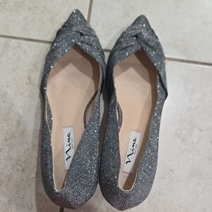 Nina Women's Glittering Silver Heels